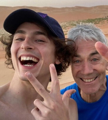 Marc Chalamet with his son, Timothee Chalamet.